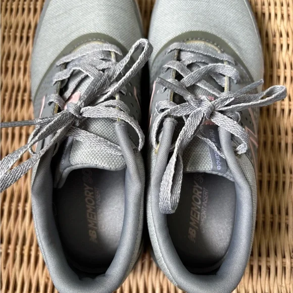 New Balance Gray and Pink Athletic Shoes - Picture 6 of 9